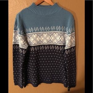 Bobbie Brooks Nordic Fair Isle Cozy sweater Lg.